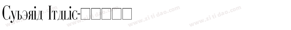 Cyberia Italic字体转换
